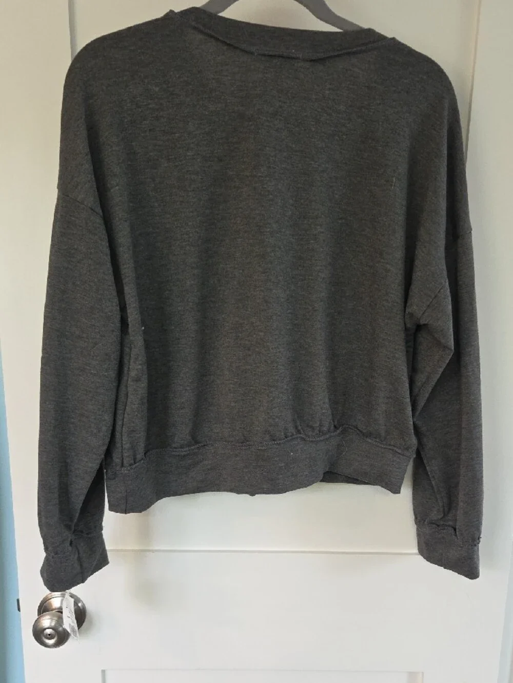 Moa Moa Dark Gray Sweatshirt with Pink and Green 